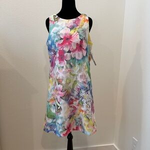 NWT-Donna Ricco Floral Sleeveless Dress Size 8